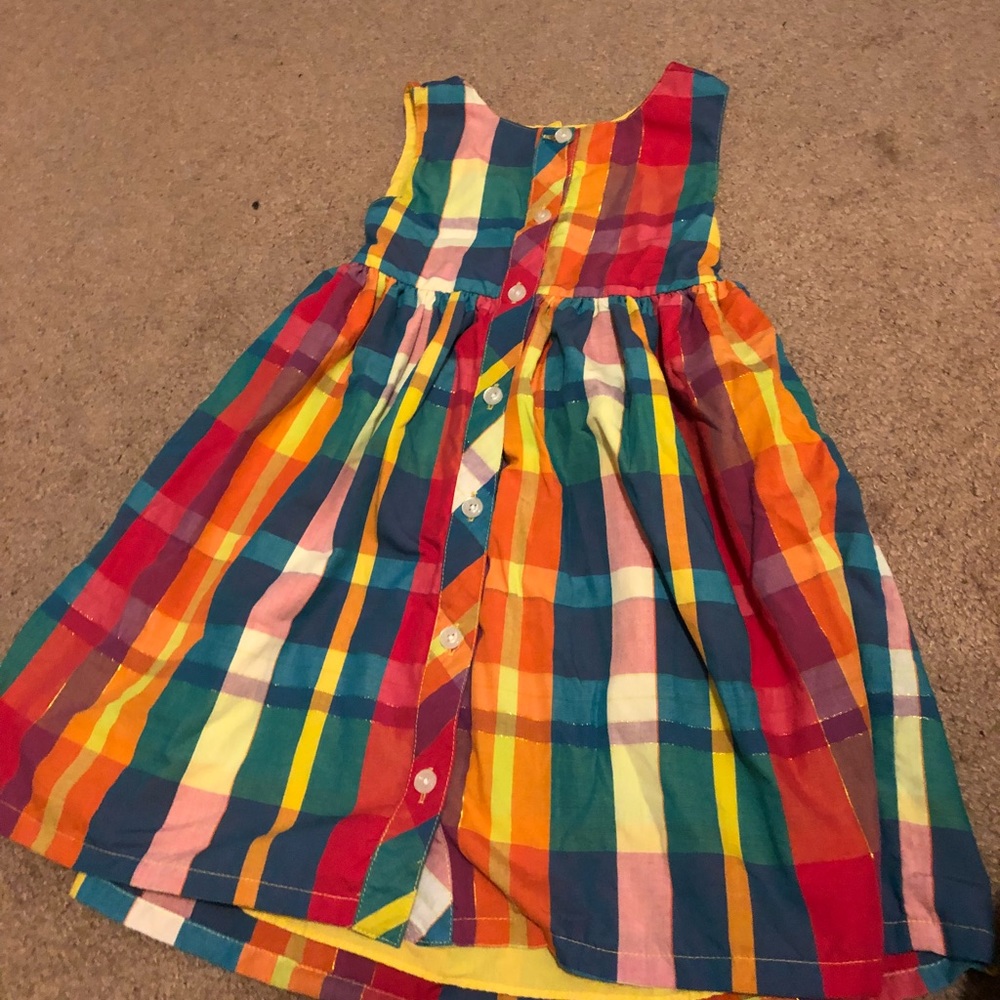 Girls Plaid Halter Dress
